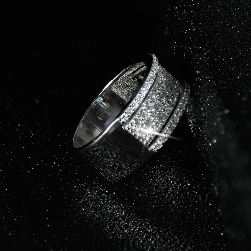 

925 sterling silver big band eternity Ring for Women Wedding luxury fashion elegant party anniversary personalized R4576