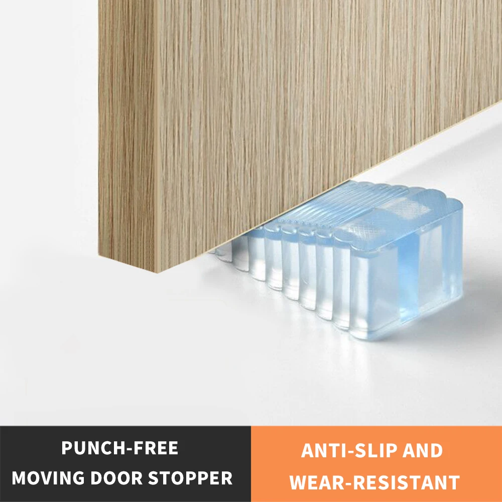

Creative Silicone Door Stopper Safety Anti-skid Windproof Rear Retainer Anti-collision Door Stop Protector Anti-pinch Hardware