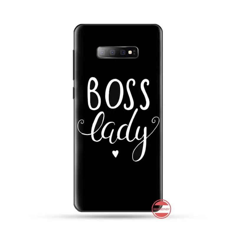 

Boss Girl Lady Pattern Phone Case For Samsung galaxy S7 S8 S9 S10 edge A50 A51 A70 note 10 plus