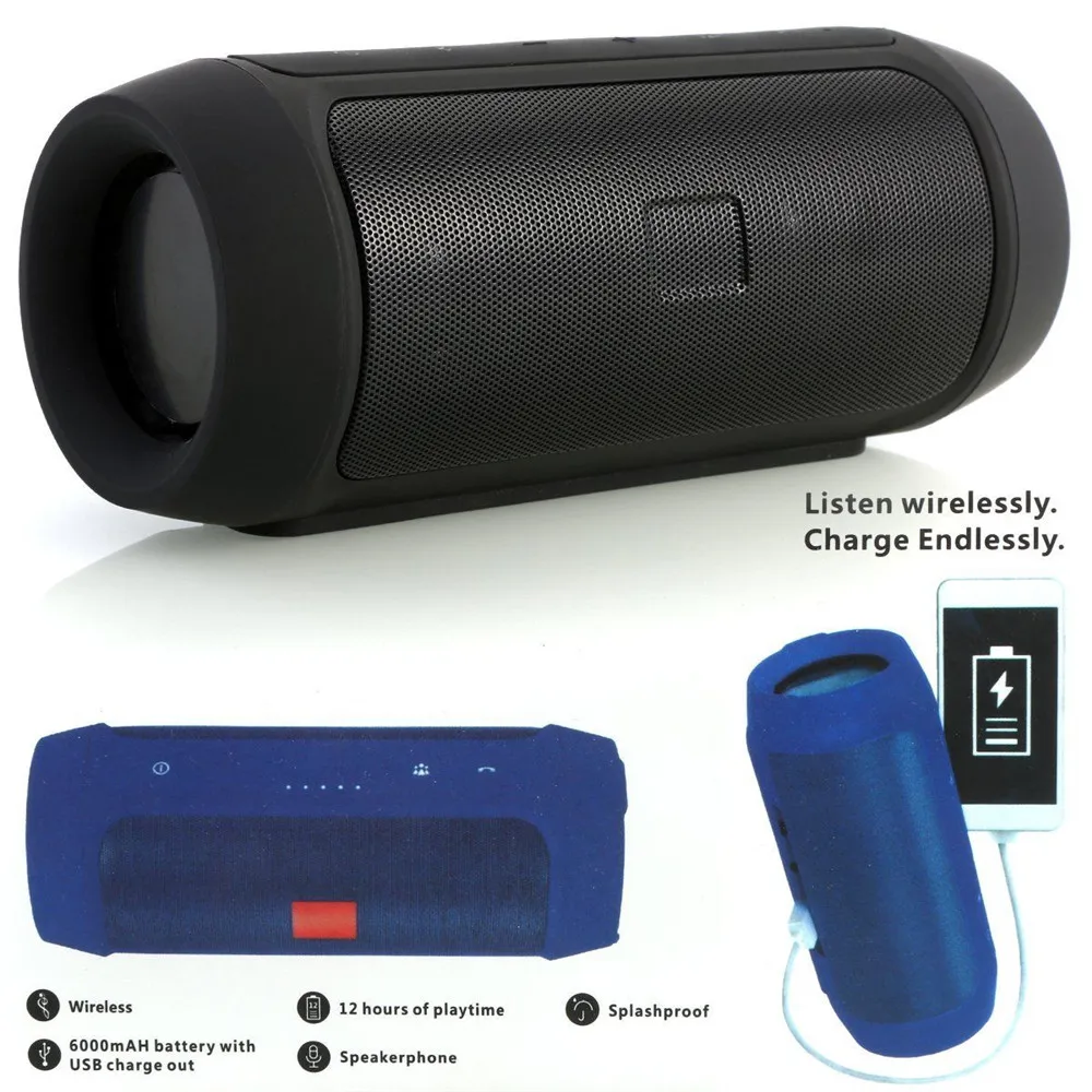 Портативный беспроводной динамик с зарядкой 2 Bluetooth высококачественный бас звук