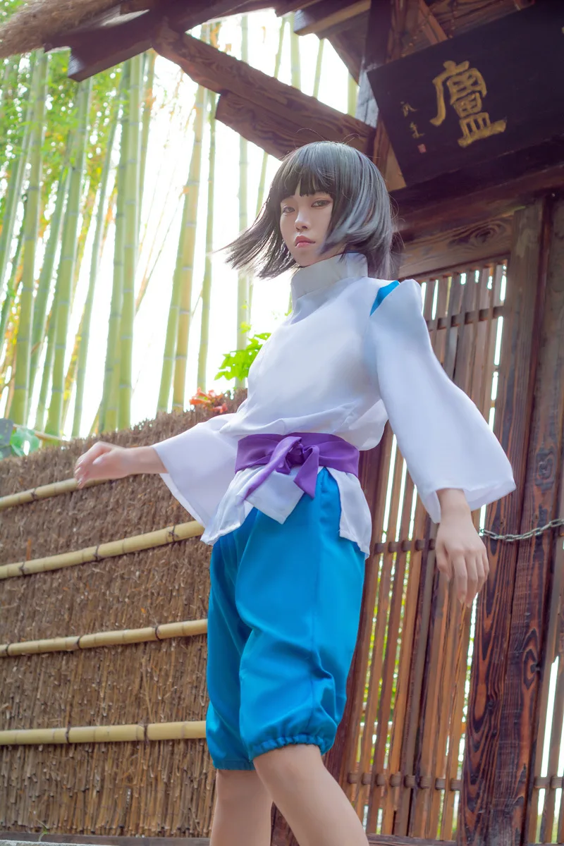 Аниме Унесенные призраками Sen to Chihiro no Kamikakushi белый дракон Haku Nigihayami Kohakunushi униформа косплей костюм для вечеринки