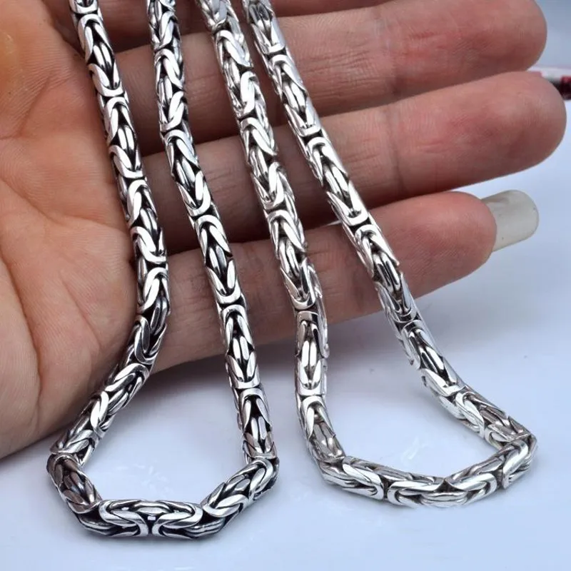 BOCAI Новое Чистое Серебро S925 ювелирное изделие мужское ожерелье Rretro мир линии 2021