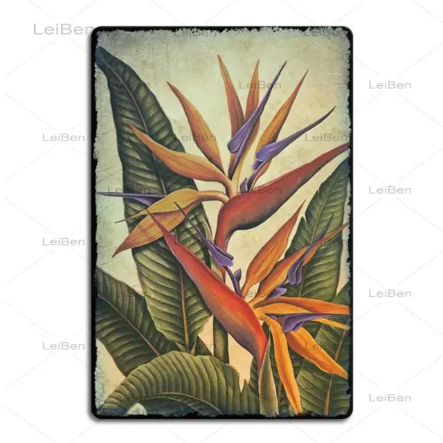 Металлический жестяной ретро-постер для садовых растений винтажное украшение с