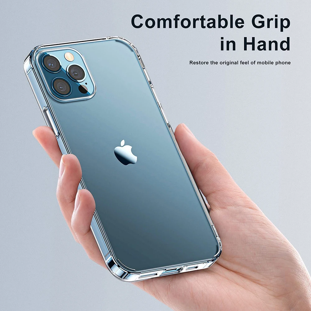 Роскошный прозрачный мягкий чехол для iPhone 11 12 Mini Pro Xs Max X Xr Гибридный Жесткий ПК Se