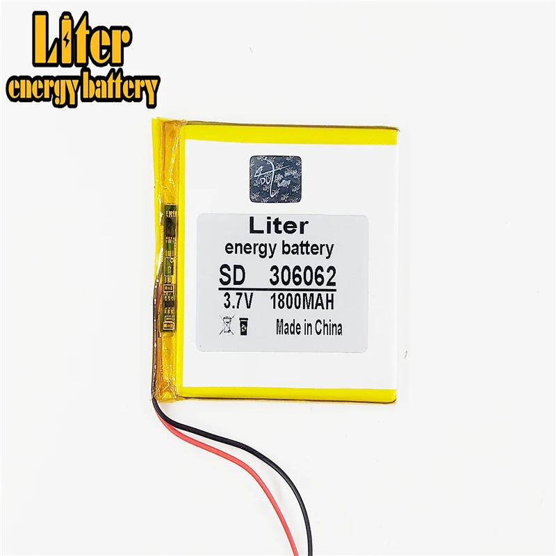 Планшет полимерный аккумулятор 1800 mah 3 7 V 306062 умный дом MP3 колонки литий-ионный для