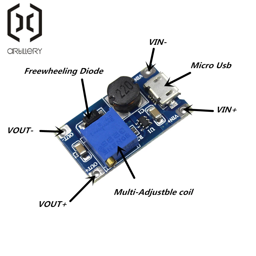 DC-DC регулируемый Повышающий Модуль 2A повышение пластина 2A Step Up Модуль с MICRO USB 2 V-24 V 5V 9V 12V 28V MT3608 LM2577