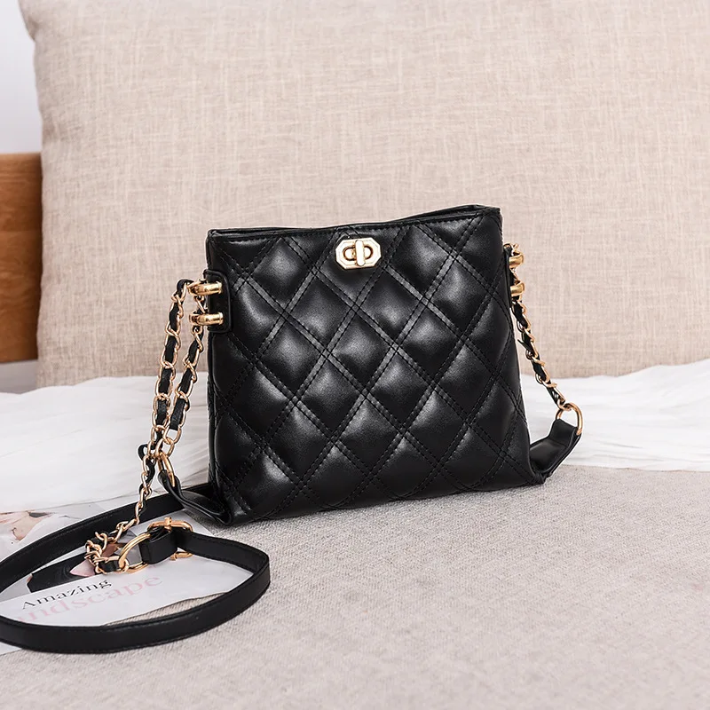 

Women Bag Brand 2021 Bag Strap For Crossbody Vintage Messenger Bag Leather Handbag Chain Luxury Pu Zipper Pocket Large Capacity