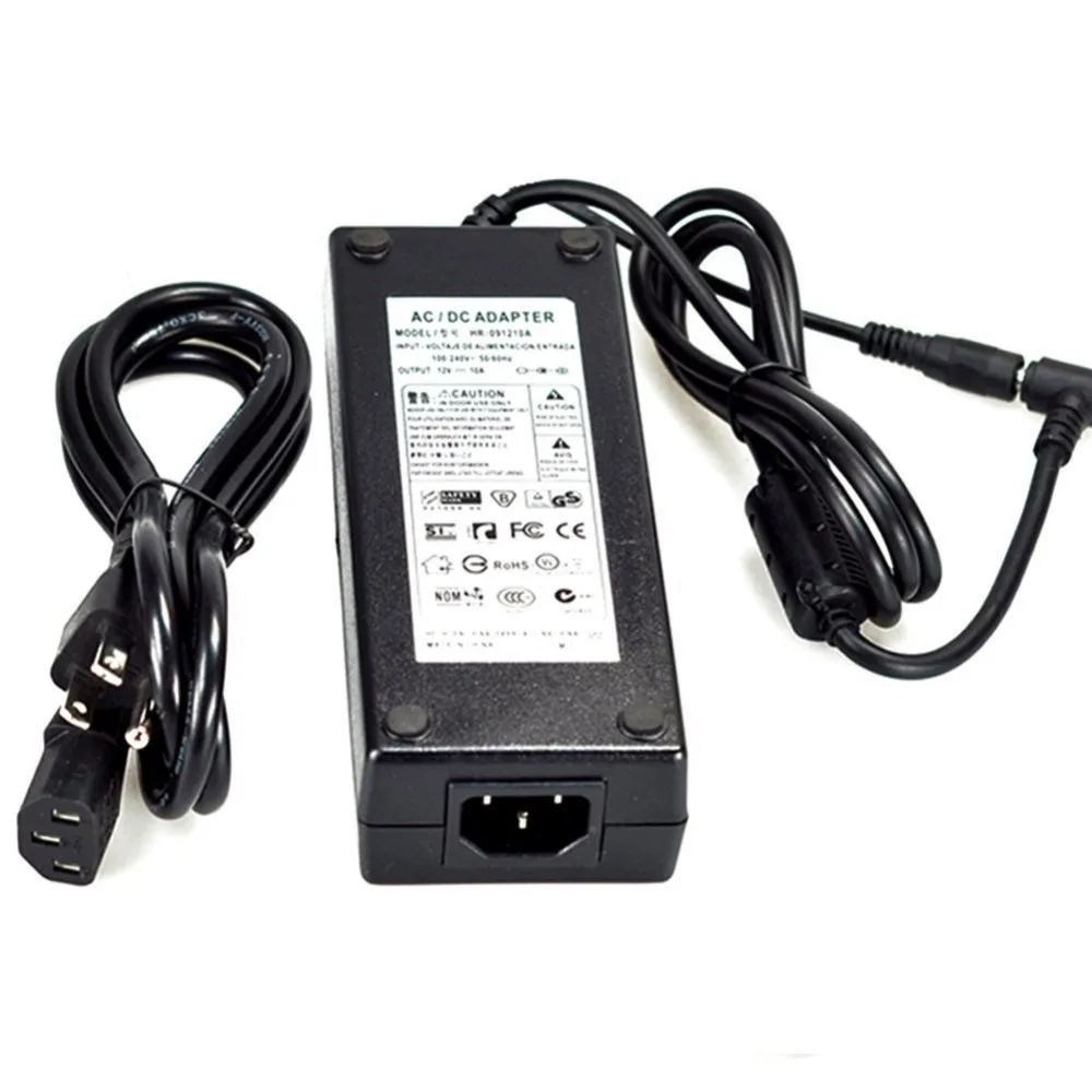 

Converter Adapter Power Supply For Power Cord Cable Plug AC/DC Adapter Led Transformer 120W AC 100V-240V DC 12V 10A 2 Years