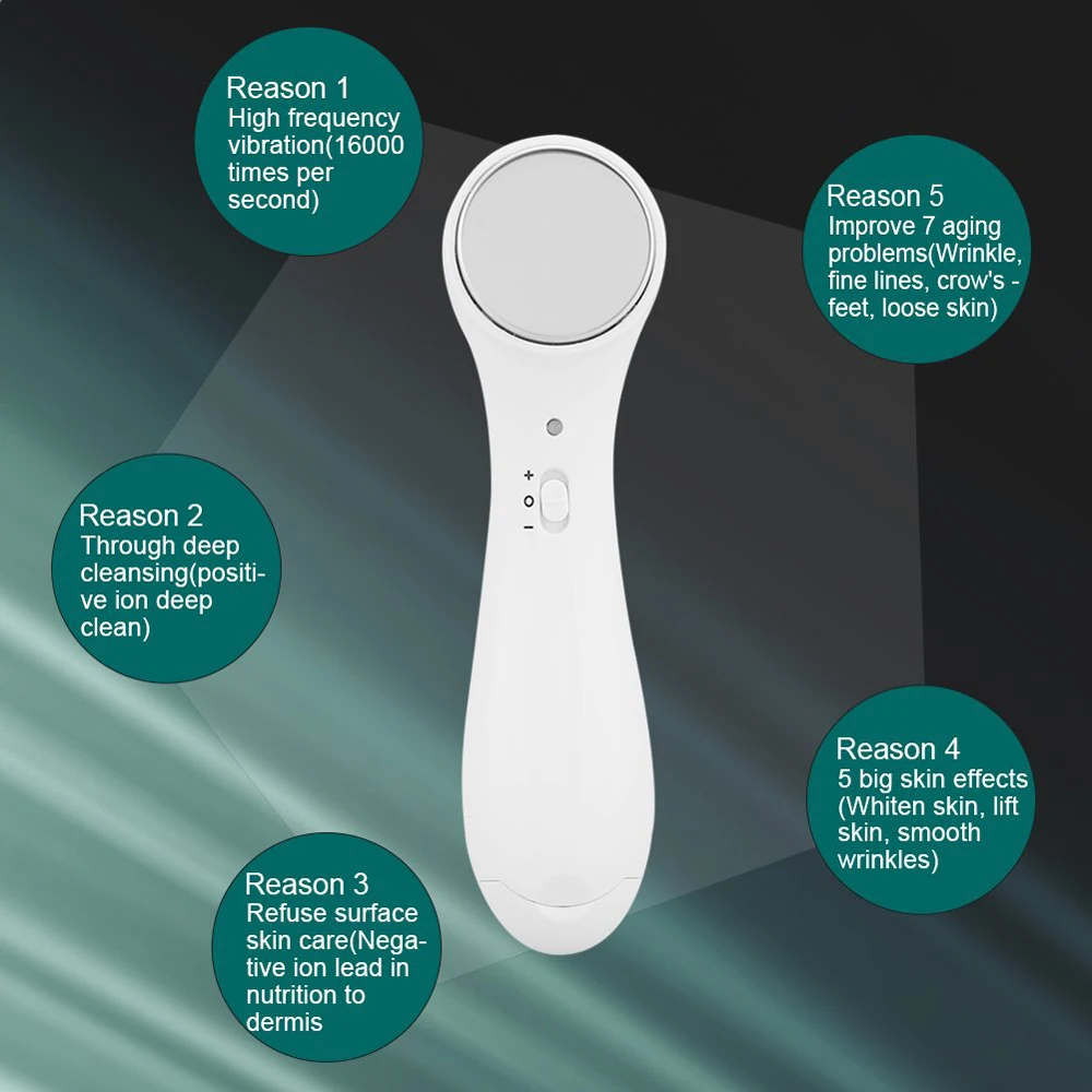 Импортный цветной светильник ультразвуковой косметический инструмент ионно