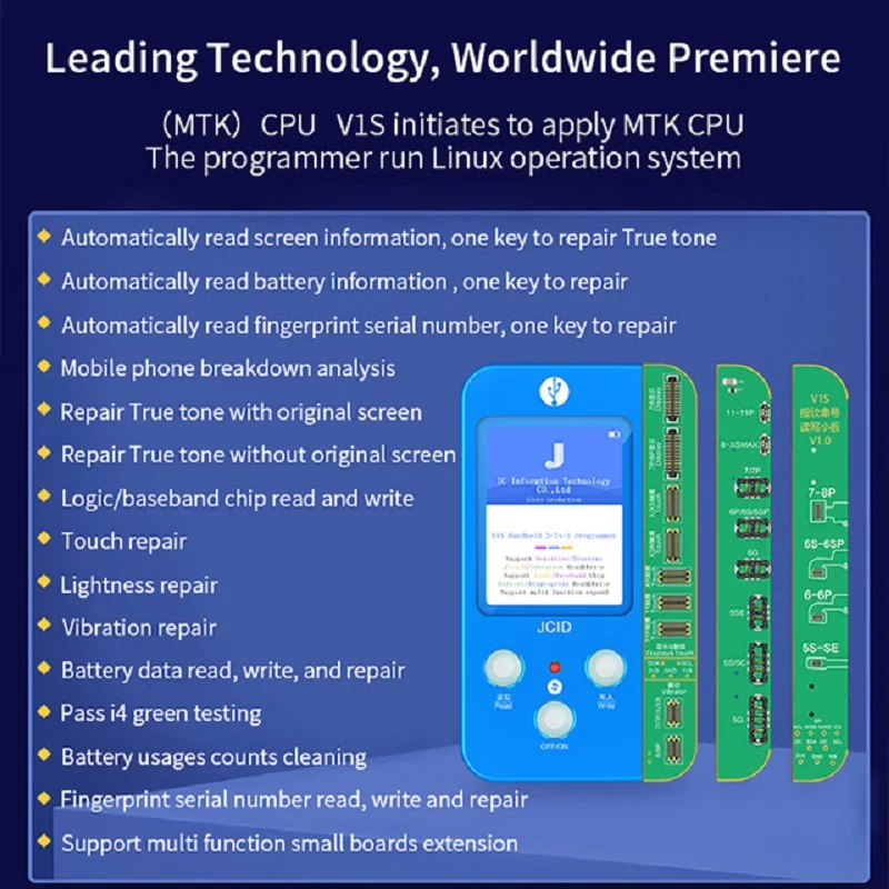 Программатор для телефона JC V1S устройство ремонта тона 7 7P 8P X XR XS MAX 11 Pro сканер