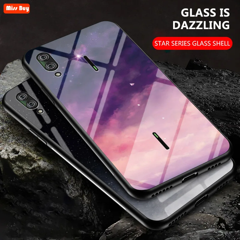 

For Xiaomi Black Shark 2 Pro Case Luxury Starry Sky Tempered Glass Funda For BlackShark 2Pro 3 4 Pro Coque Soft Bumper Shell