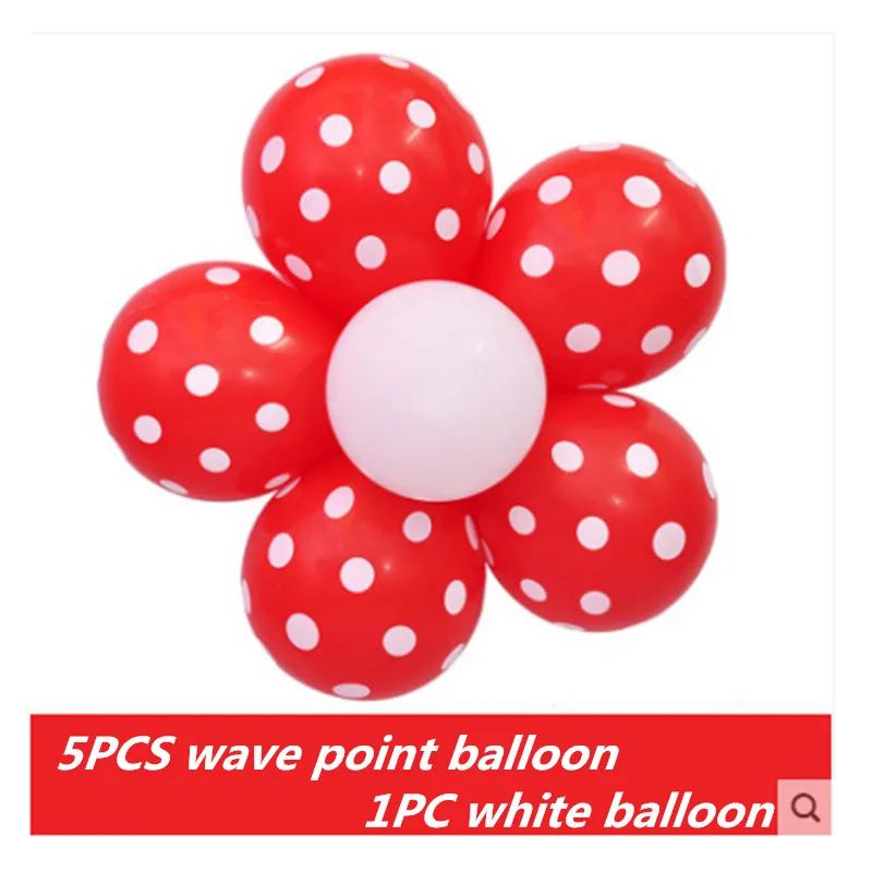 12 дюймов Цветок Форма волна точка шаров из латекса для подарков будущей матери