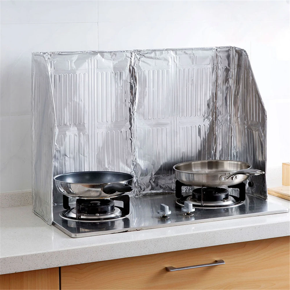Home cooking oil barrier oil plate aluminum foil insulation creative kitchen supplies gas stoves splash-proof fume baffle