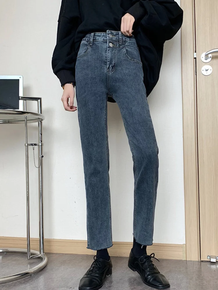 Весенне-осенние джинсы женские маленькие брюки 2021 новые узкие и универсальные