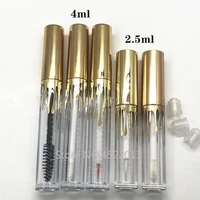 103050pcs 2 5ml 4ml empty lip gloss tubes diy clear mascara tubes with gold capcosmetic eyeliner refillable containers
