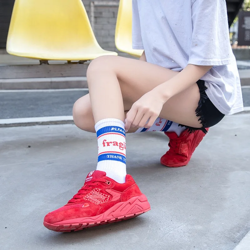 Женские зимние носки уличные хлопковые в стиле хип-хоп рождественские Модные для