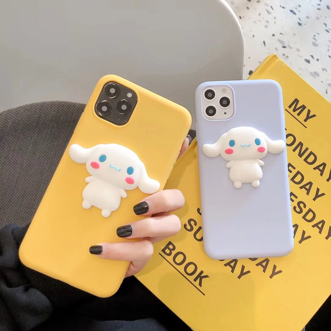 Милый мультяшный детский силиконовый 3D чехол Cinnamoroll для телефона iPhone 6 6s 7 8 Plus 11 Pro X
