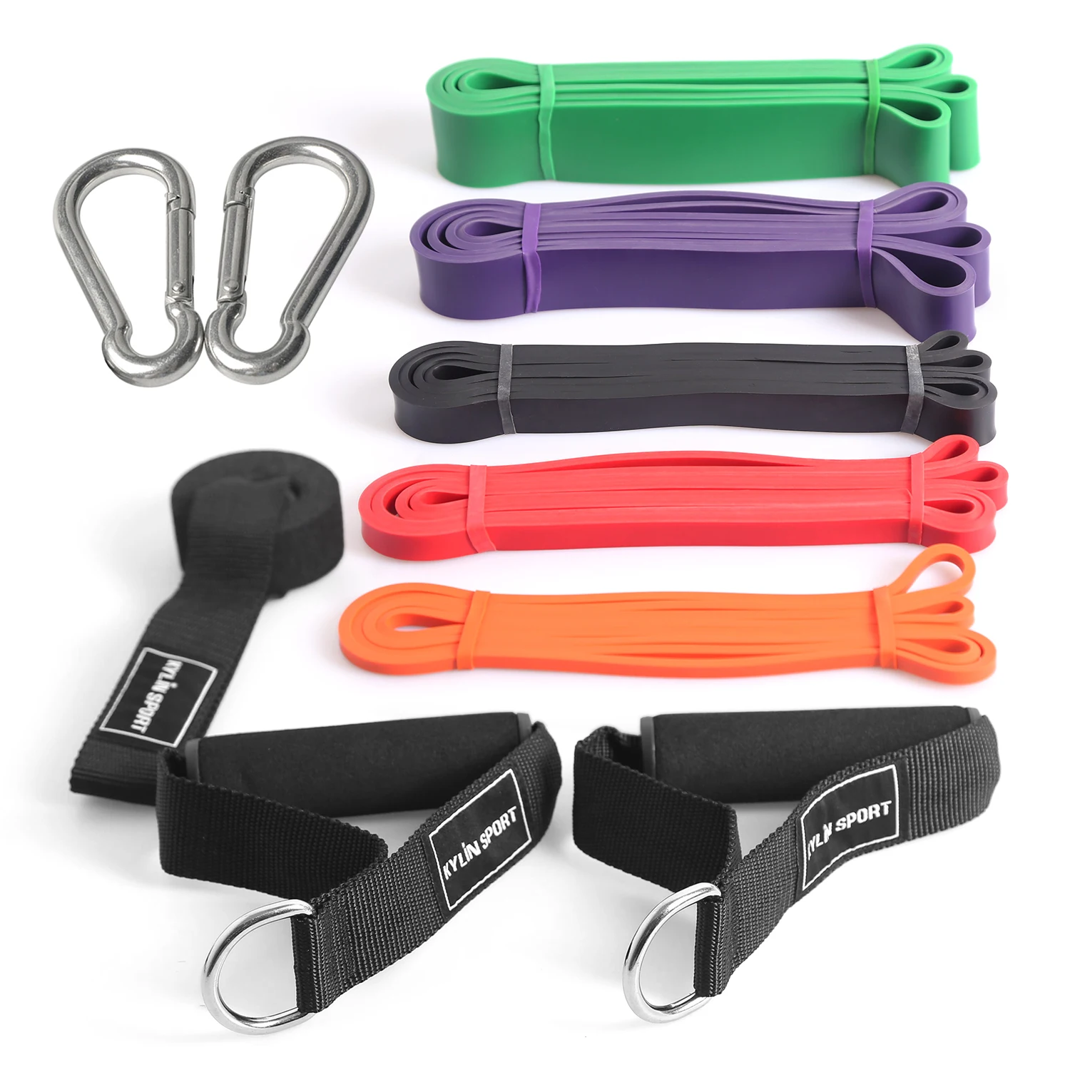TOMSHOO 5pcs Pull Up Fitness Resistance Band Assist Bands Resistant Loop Exercise Stretch with Door Anchor + Handles | Спорт и