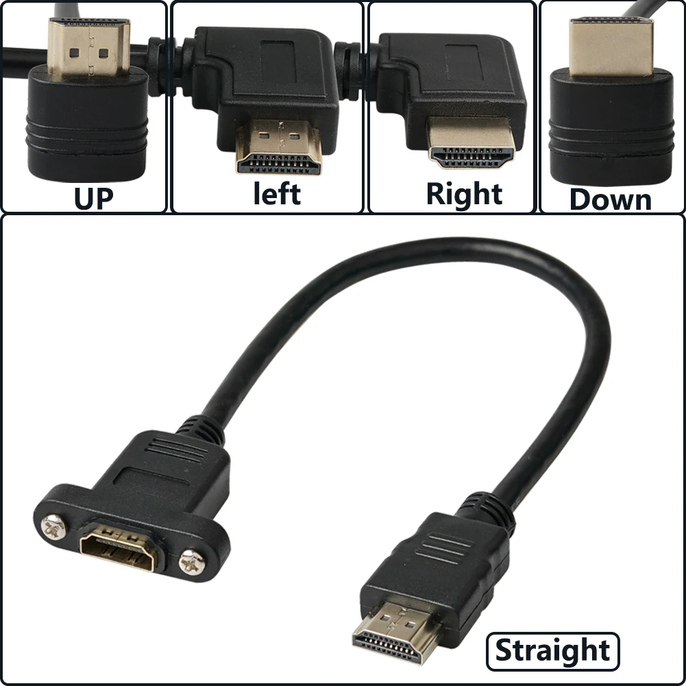 HDMI-Совместимость с прямым углом 90 градусов HDMI Панель крепление разъем