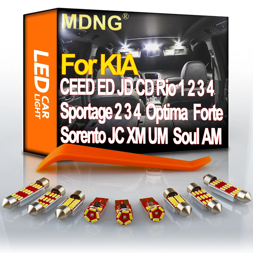 

MDNG Canbus Car LED Interior Light Kit For KIA Optima Soul AM Forte Sportage 2 3 4 Sorento JC XM UM Rio 1 2 3 4 CEED ED JD CD