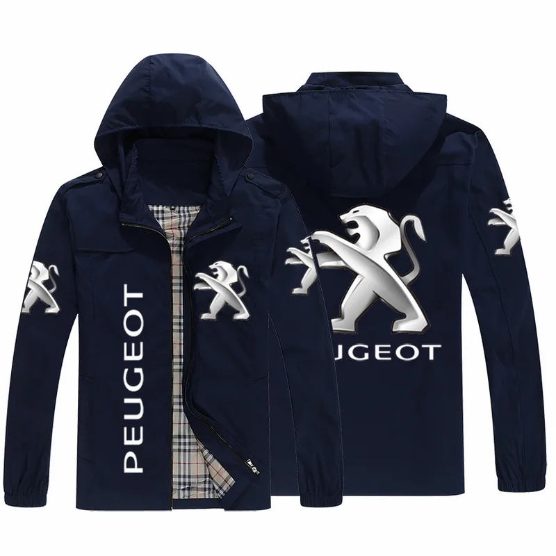 

2021 New Fashion forPeugeot Car Logo Hoodies Men's Spring Autumn Casual Sweatshirt Zipper Cardigan Jacket Coat
