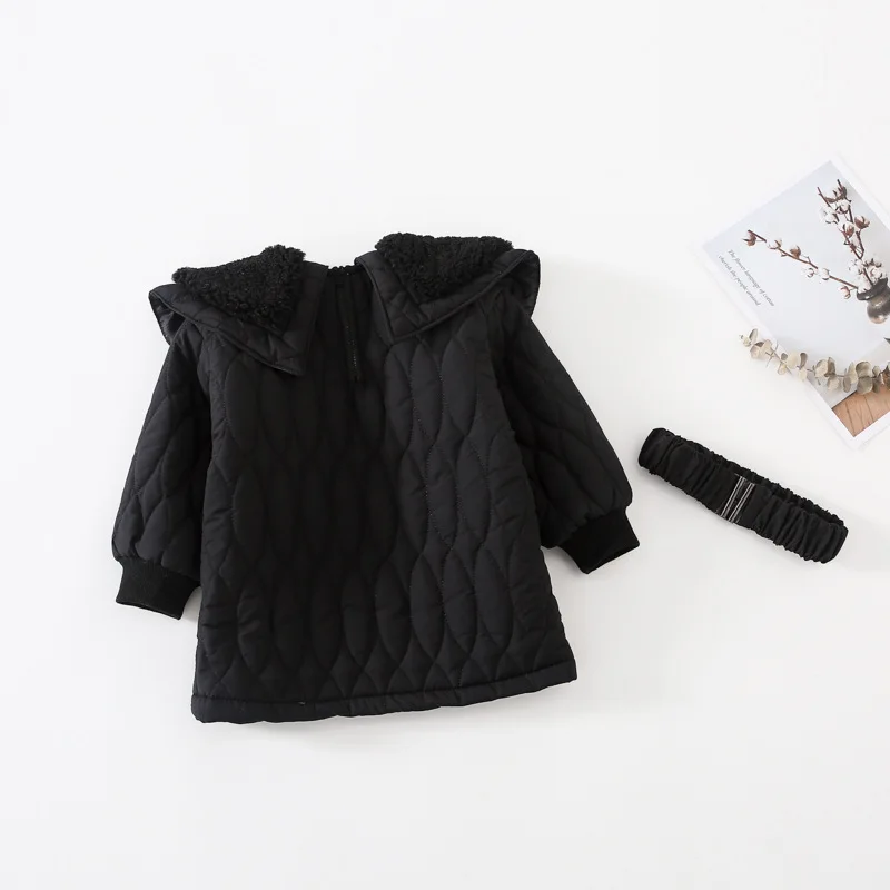

2020 kids outerwear pullover cotton padded turn-down collar toddler kids jacket