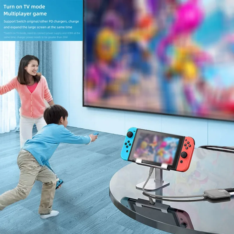 Док-станция для телевизора Nintendo Switch док-станция USBC на 4K HDMI-совместимый адаптер