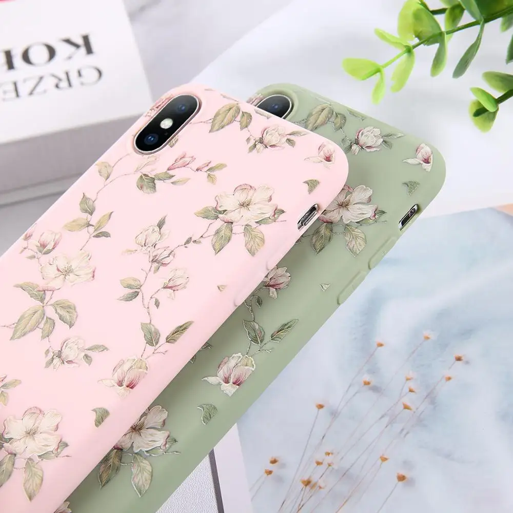 Moskado Daisy Flower Phone Case For iPhone 11Pro Max X XR XS MAX Floral Soft TPU Silicone 6S 7 8 Plus Back Cover | Мобильные