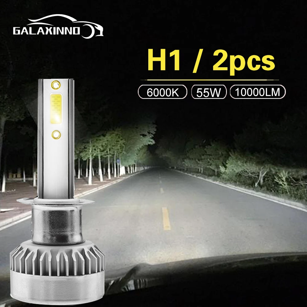 

LED Lamp Headlights Bulbs Mini Size 2PCS 6000K 55W 12V 20000LM H1 Car Headlamp Fog Lights Bulbs