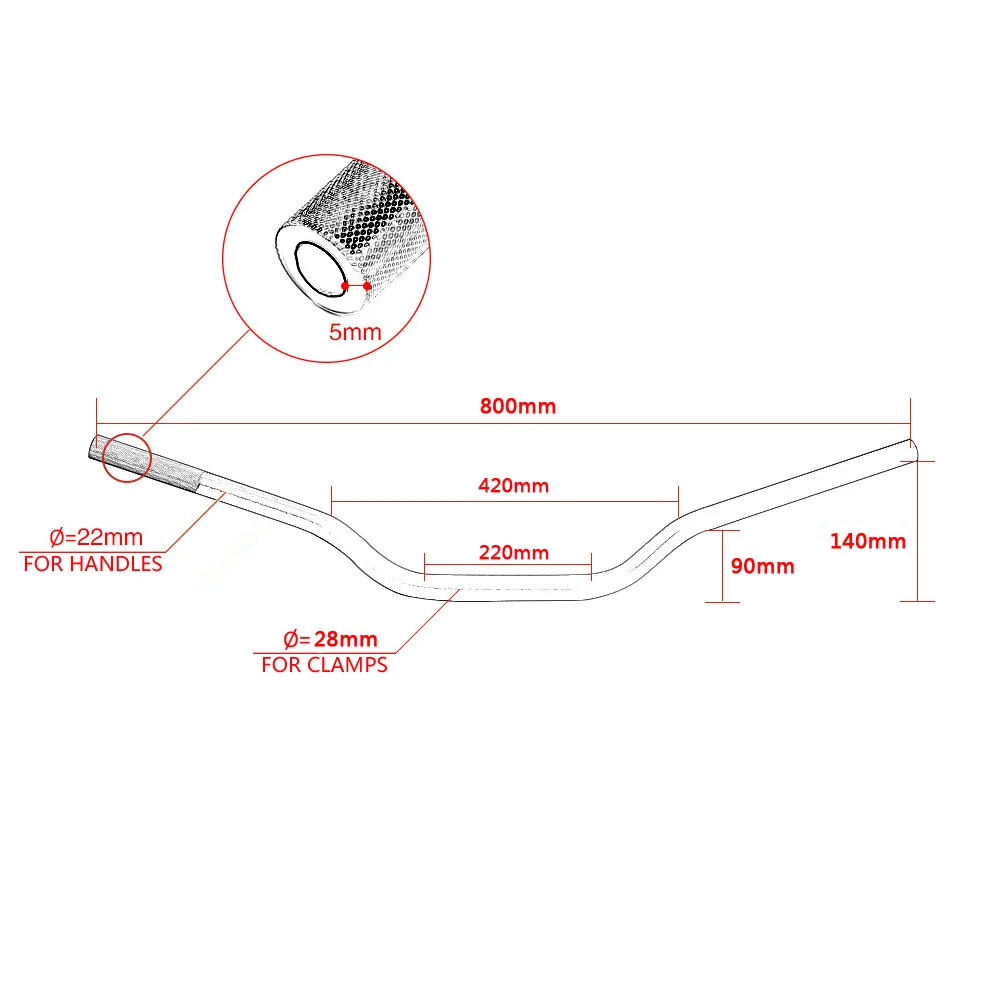 

Universal 28mm Handlebar for Yamaha FZ1 FZ6 FZ8 XJ6 XJ6N Handle bar Motorcycle Accessories and Blasting Technology for RIZOMA