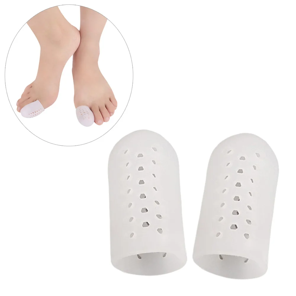 

1 Pair Big Toe Cap Protective Cover for Corns Calluses Blister Ingrown Toenail and Reduce Friction (White)