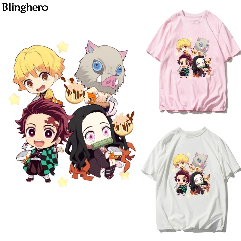

20pcs/lot Blinghero Cool Anime Heat Transfer Stickers Thermal Patch Fashionable Iron-on Patch Stylish Clothing Accessory BH0564
