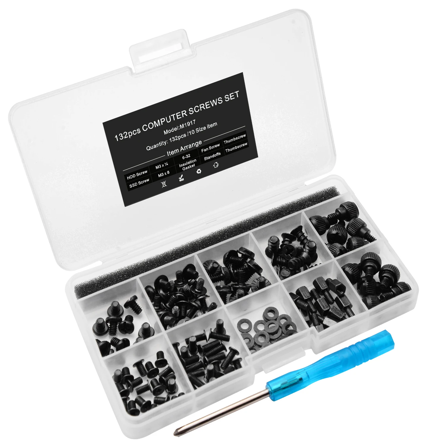 132 шт. набор винтовых прокладок для материнской платы жесткого диска SSD |