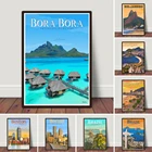 Постер Bora для путешествий, полинезийский постер франчеса, печать для спальни, домашний декор