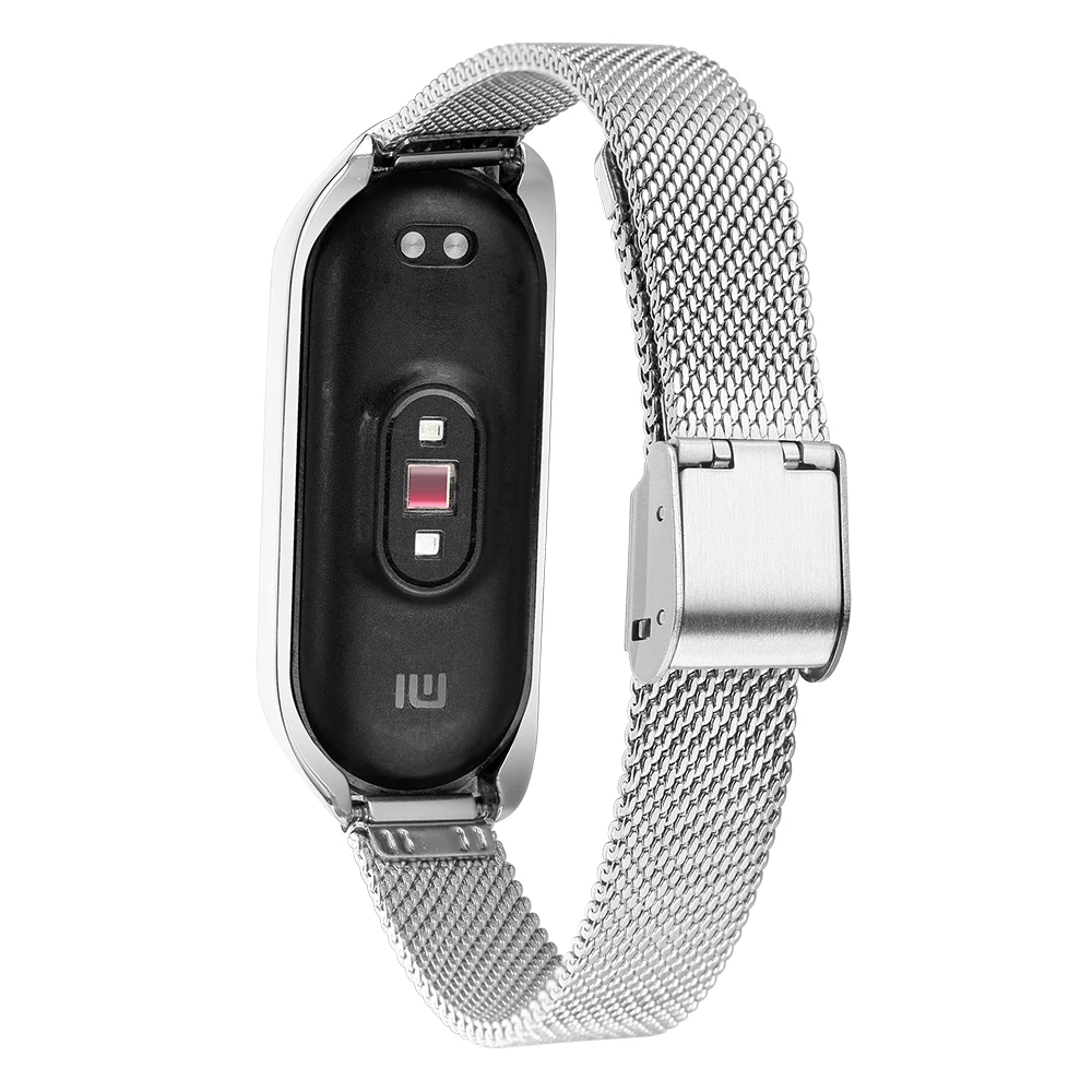 Металлический ремешок для Mi Band 6 5 4 3 браслет на сменный Браслет из нержавеющей
