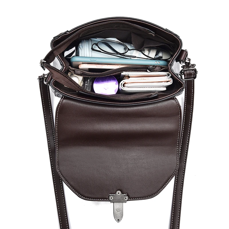 

2021 New Lock Tote Square Bag with Lock Trend Women Luxury PU Leather Shoulder Bag Elegant Female Popular All-match Handbags Sac