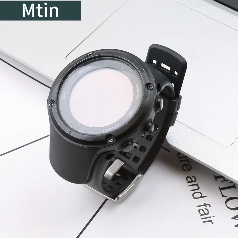 Rubber strap men's pin buckle watch accessories For Suunto Ambit1 2 3peak outdoor sports waterproof silicone strap wristband