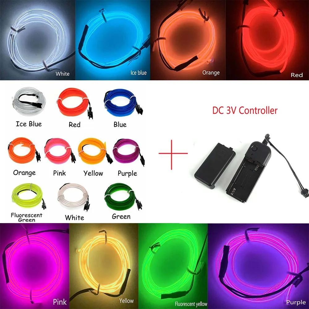 Водонепроницаемая светодиодная лента для автомобиля гибкая неоновая