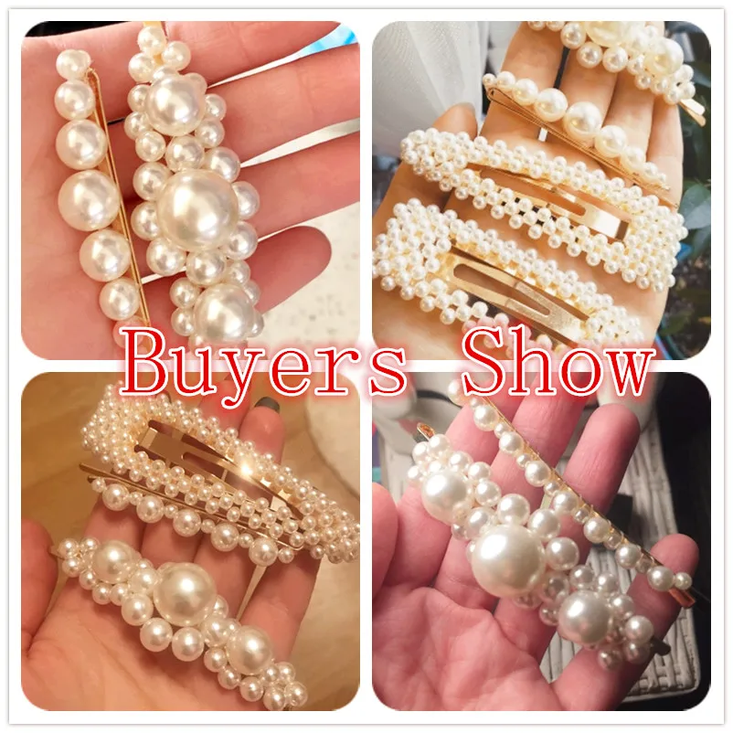 1/2 шт Металлические жемчужные заколки для волос женские аксессуары Прямая