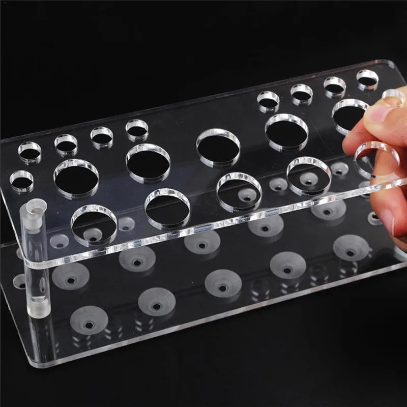 Подставка акриловый держатель кистей для макияжа с 20 отверстиями