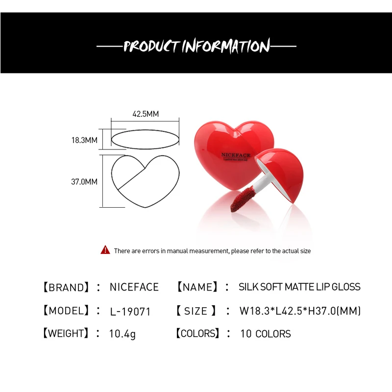 Матовый Увлажняющий блеск для губ красота глазурованная жидкая губная помада