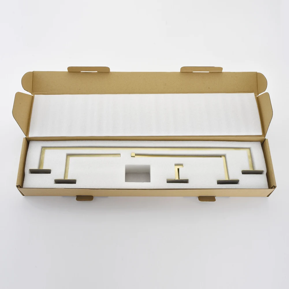 

Bathroom Hardware Set Black & Brushed Gold & Chrome Towel Bar Towel Ring Toilet Paper Hold Robe Hook Bathroom Accessories