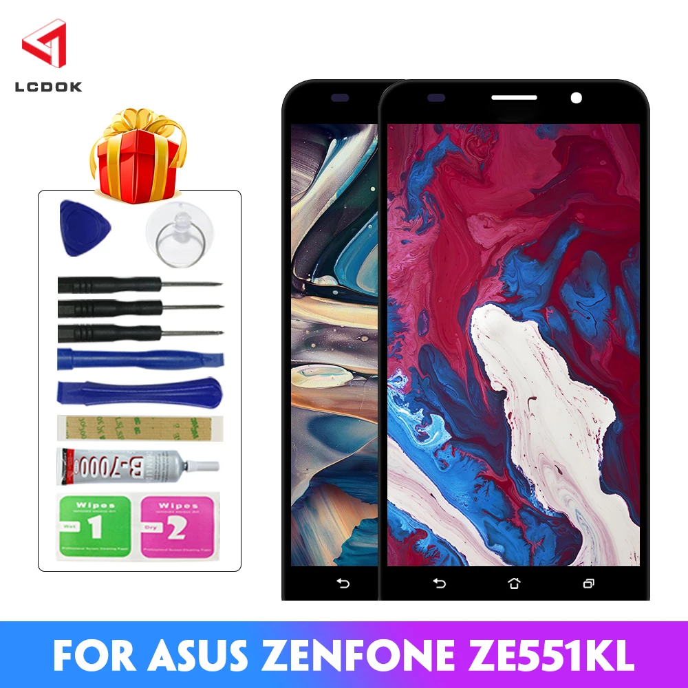 100% протестированный ЖК дисплей для Asus Zenfone 2 Laser ZE551KL Z00TD кодирующий