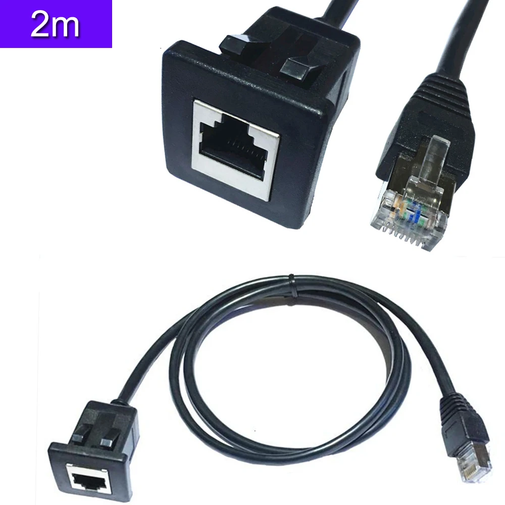 

CAT5E панель настенный подключаемый панельный модуль CAT5E штепсельная панель монтажный Удлинительный кабель 2 метра