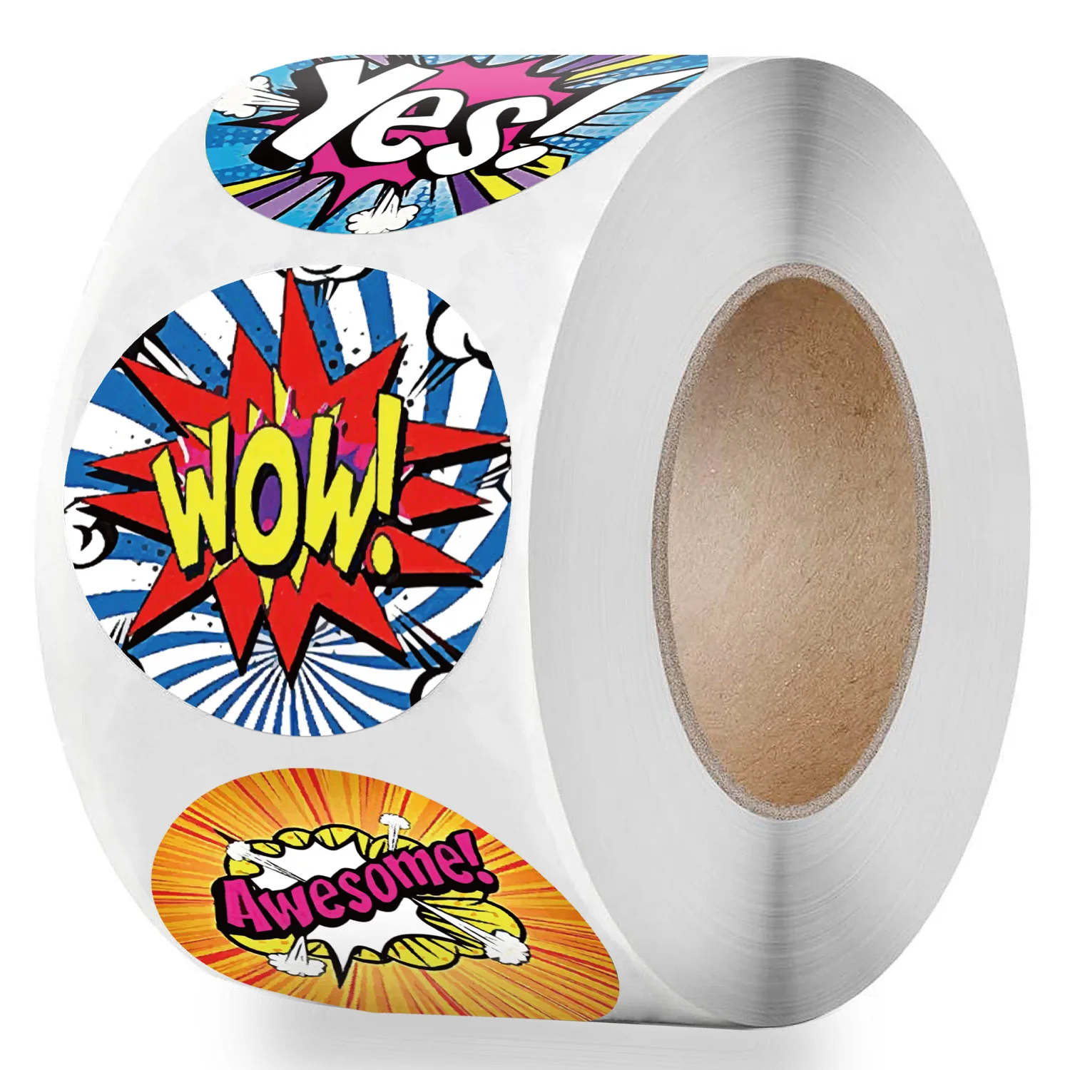 Наклейки с английскими надписями для детей 500 шт./рулон Детские милые наклейки