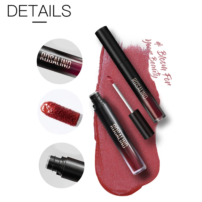 Помада ROSALIND матовая водостойкая блеск для губ стойкий пикантный красный пигмент