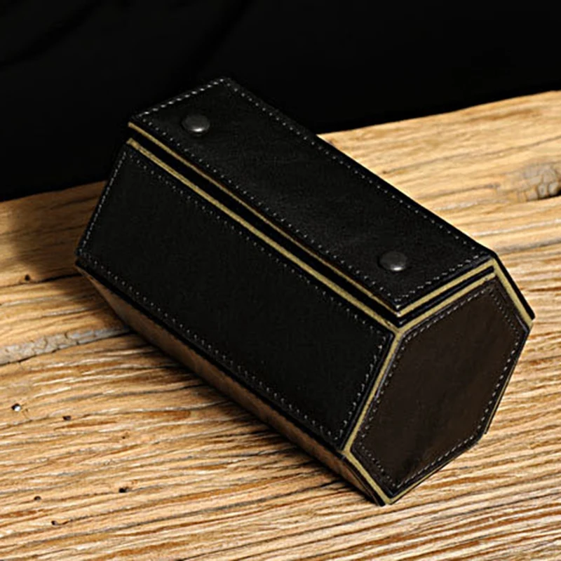 

Handmade Hexagonal Portable Watch Box Watch Bag Mechanical Watch Storage Box Watch Box Watch Bag