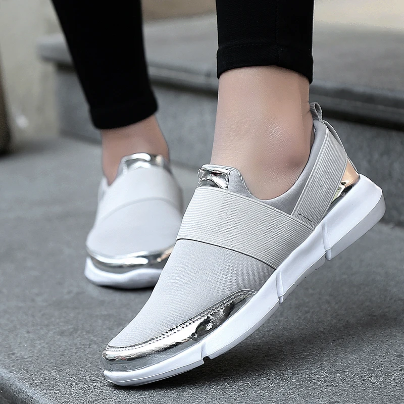 

Women Casual Shoes Fashion Breathable Flat Walking Shoes Mesh Sneakers Women Gym Sport Vulcanized Shoes Non-slip Female Footwear