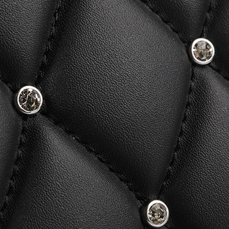 

Car Handbag Holder Leather Seat Back Organizer Rhinestone Large Capacity Bag Purse Storage Pocket Seat Back Net Bag Hoga