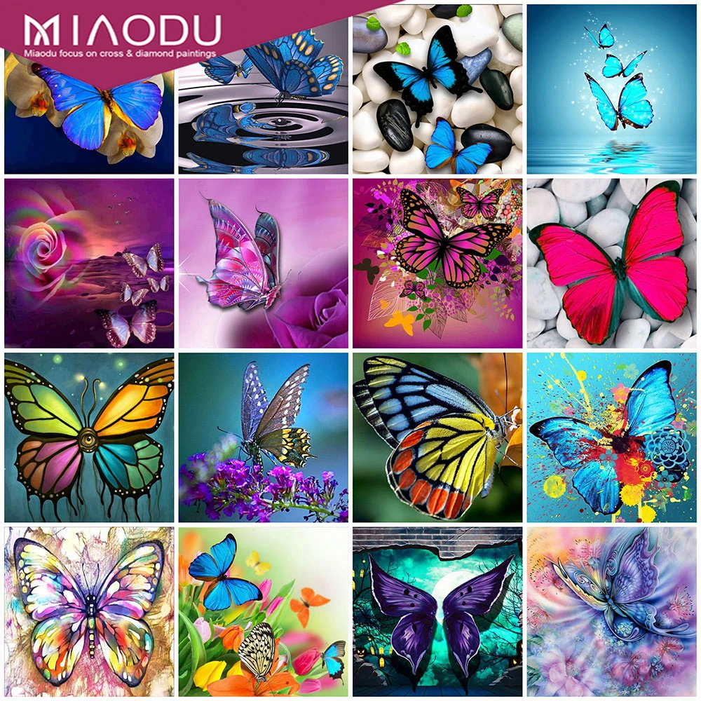 

Miaodu Diamond Art Kits Butterfly Diamond Painting Embroidery Sale Animal Pictures Of Rhinestones Full Mosaic Craft Kit